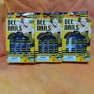 3 PAcks of Bee Design Press on Nails